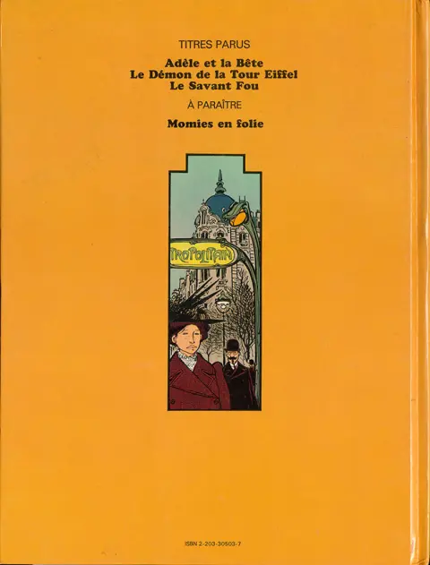 Verso de l'album Les Aventures Extraordinaires d'Adèle Blanc-Sec Tome 3 Le Savant Fou