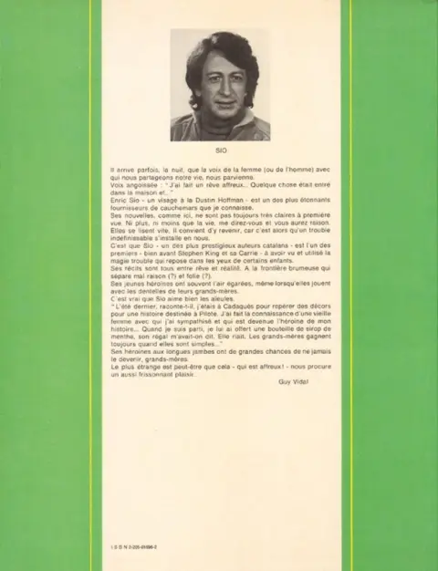 Verso de l'album Mes peurs