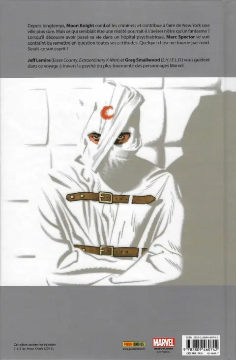 Verso de l'album Moon Knight Tome 1 Bienvenue en Nouvelle Égypte