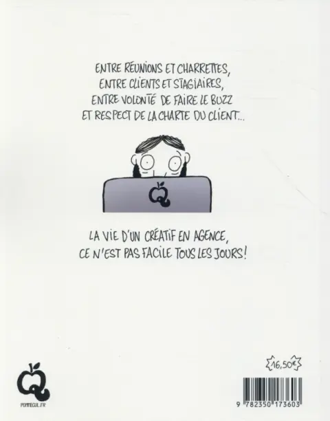 Verso de l'album Pommecul La vie d'un directeur artistique en agence de publicité