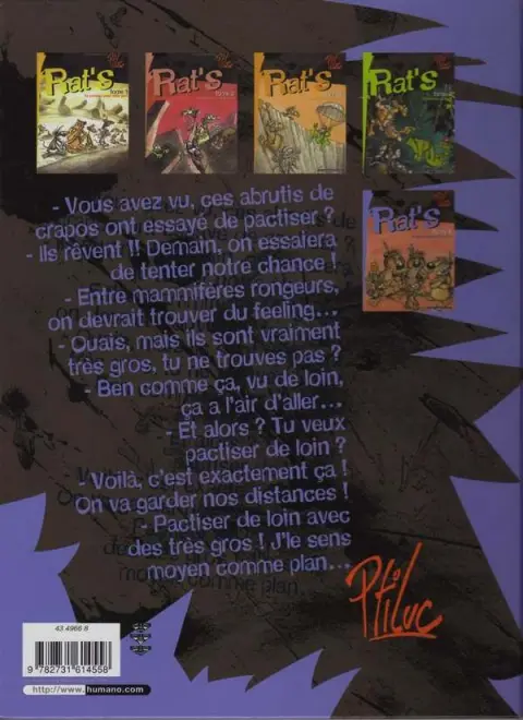 Verso de l'album Rat's Tome 5 On peut toujours discuter !