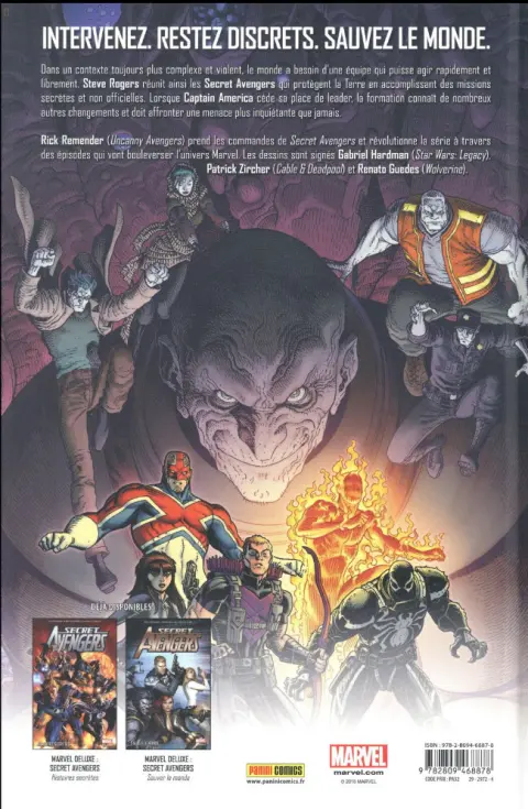 Verso de l'album Secret Avengers Tome 3 Les Descendants