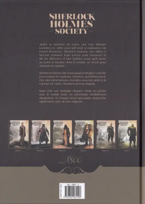 Verso de l'album Sherlock Holmes Society Tome 6 Le Champ des possibles