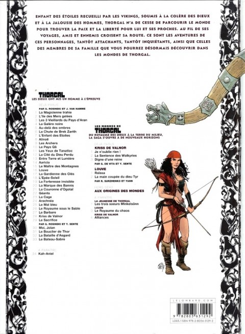 Verso de l'album Les mondes de Thorgal - Kriss de Valnor Tome 3 Digne d'une reine