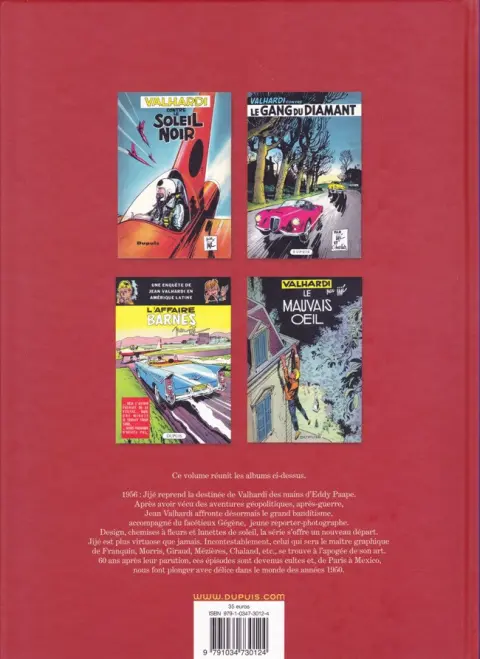 Verso de l'album Valhardi L'intégrale Tome 4 L'Intégrale 1956-1958