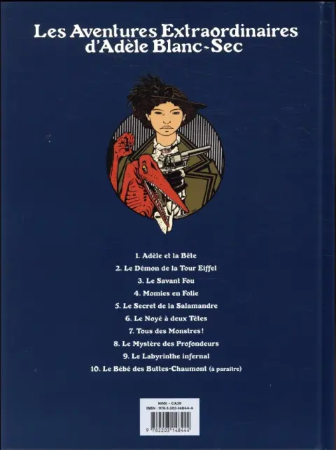 Verso de l'album Les Aventures Extraordinaires d'Adèle Blanc-Sec Tome 1 Adèle et la Bête