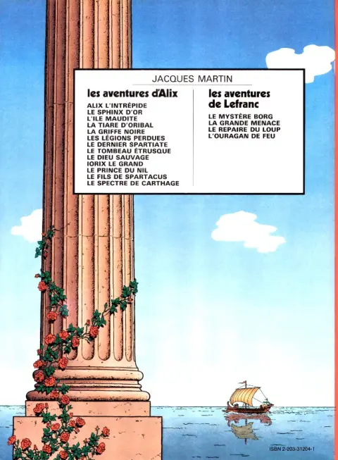 Verso de l'album Alix Tome 7 Le Dernier Spartiate