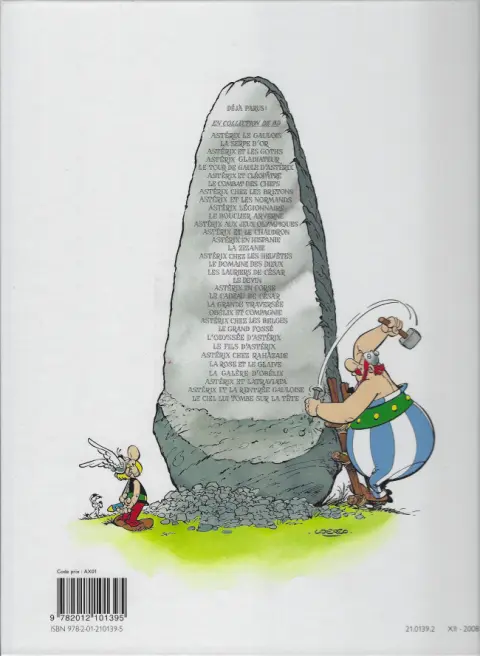 Verso de l'album Astérix Tome 7 Le combat des chefs