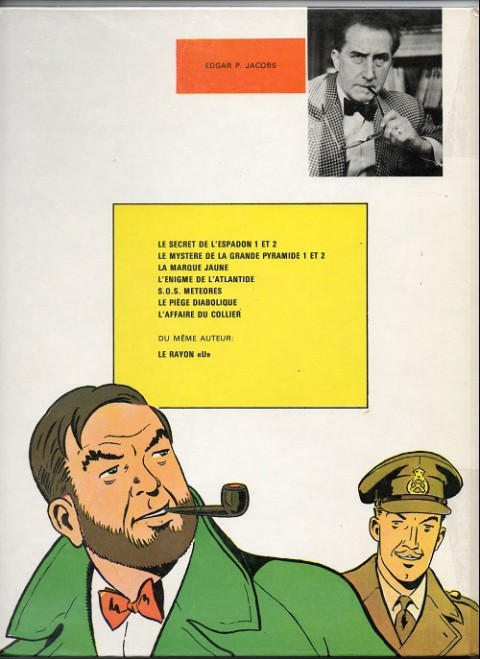 Verso de l'album Blake et Mortimer Tome 5 La Marque Jaune