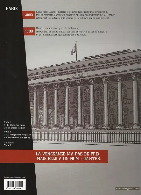 Verso de l'album Dantès Tome 1 La Chute d'un trader