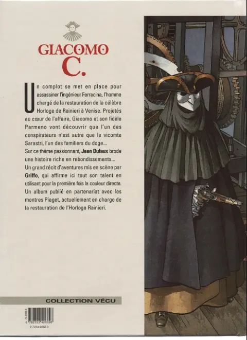 Verso de l'album Giacomo C. Tome 9 L'heure qui tue