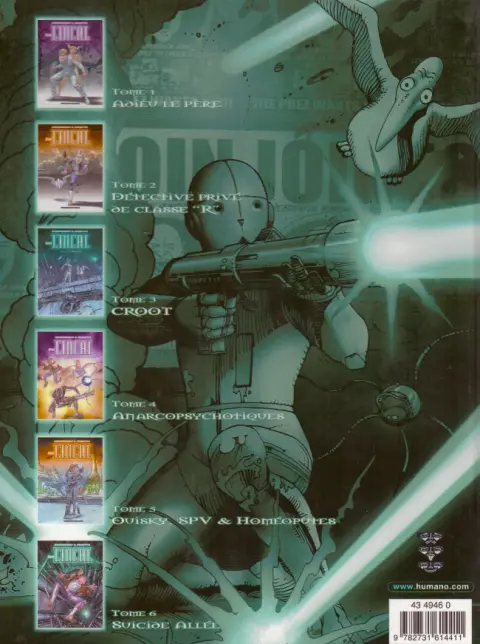 Verso de l'album Avant l'Incal Tome 6 Suicide allée