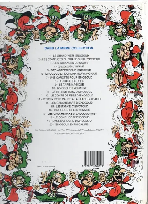 Verso de l'album Iznogoud Tome 5 Des astres pour Iznogoud
