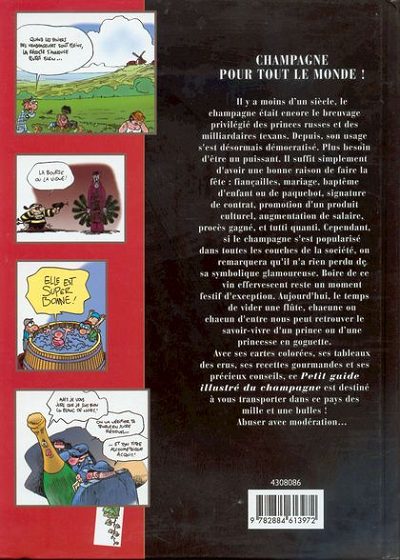 Verso de l'album Le Petit Guide humoristique ... Le Petit Guide illustré du Champagne