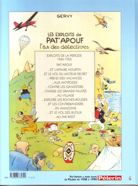 Verso de l'album Editions du Triomphe Tome 10 Pat'apouf au far-west