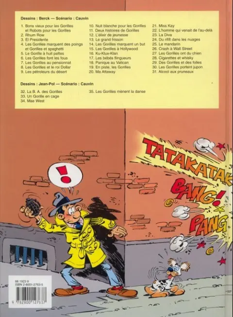 Verso de l'album Sammy Tome 35 Les gorilles mènent la danse