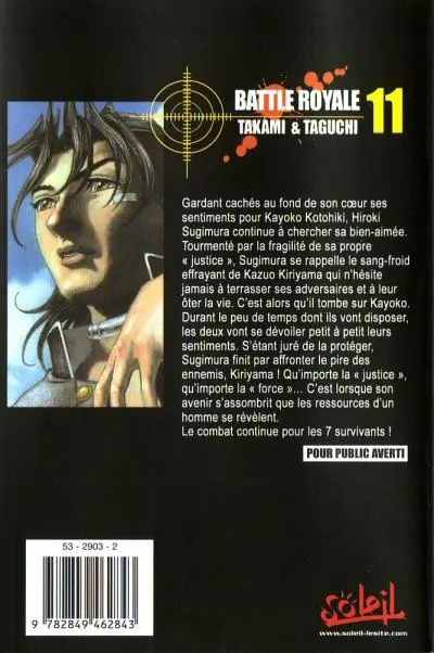 Verso de l'album Battle Royale 11 Rencontre fortuite
