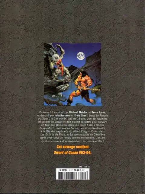 Verso de l'album The Savage Sword of Conan - La Collection Tome 19 Le temple du Tigre !