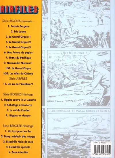 Verso de l'album Biggles Héritage Tome 4 Biggles en danger