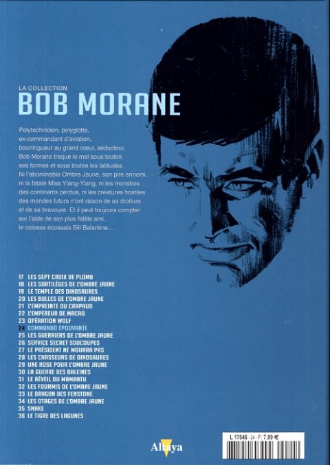 Verso de l'album Bob Morane La collection - Altaya Tome 24 Commando épouvante