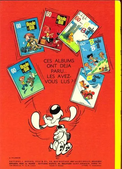 Verso de l'album Boule & Bill Tome 7