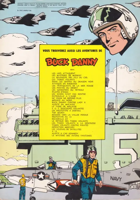 Verso de l'album Buck Danny Tome 29 Opération Mercury
