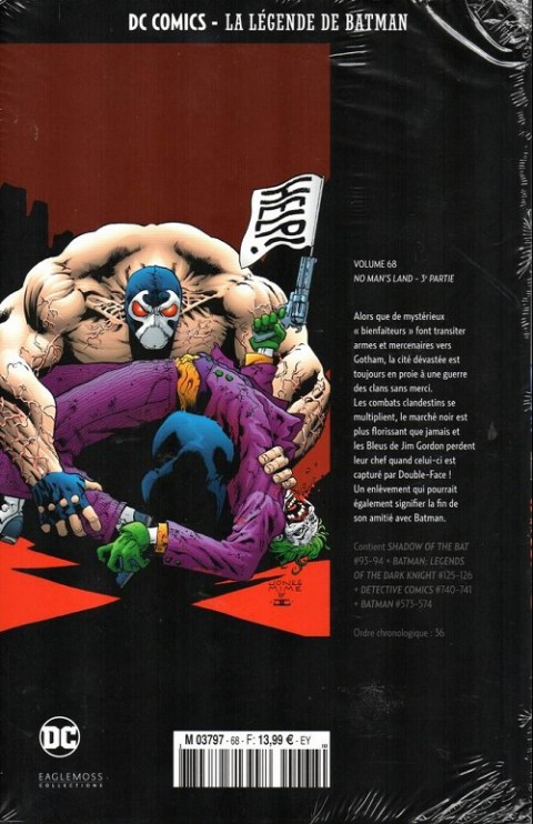 Verso de l'album DC Comics - La Légende de Batman Volume 68 No man's land - 3e partie