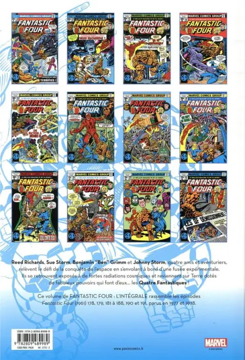 Verso de l'album Fantastic Four - L'intégrale Tome 16 1977-1978