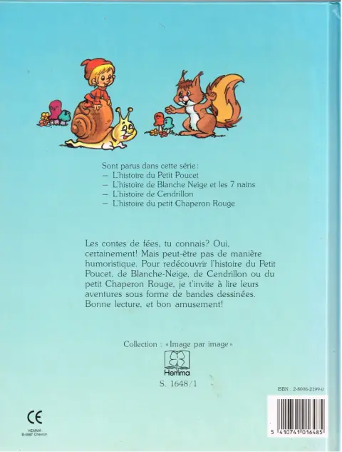 Verso de l'album image par image Tome 1 L'histoire du petit poucet