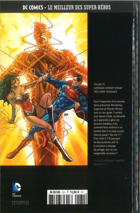 Verso de l'album DC Comics - Le Meilleur des Super-Héros Volume 131 Superman Wonder Woman - Très Chère Vengeance