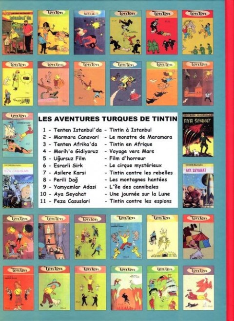 Verso de l'album Tintin Tintin à Istanbul