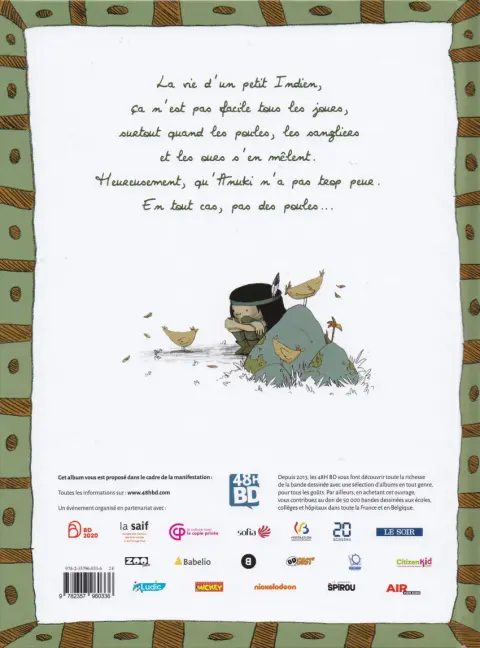 Verso de l'album Anuki Tome 1 La Guerre des poules
