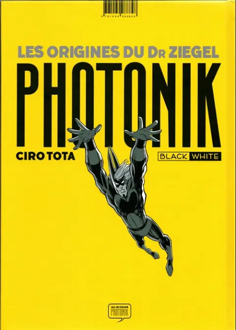 Verso de l'album Photonik Les origines du Dr Ziegel