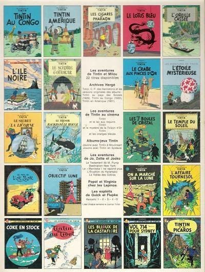 Verso de l'album Tintin Tome 16 Objectif Lune