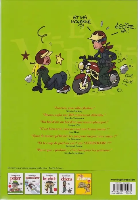 Verso de l'album La Vérité sur... Tome 22 La moto