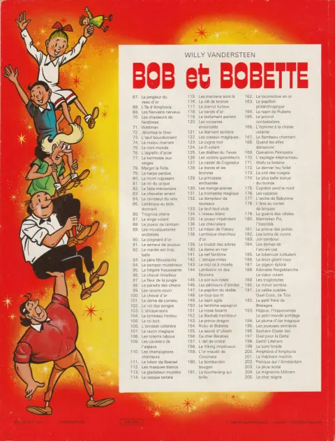Verso de l'album Bob et Bobette Tome 195 Les joyeuses sorcières