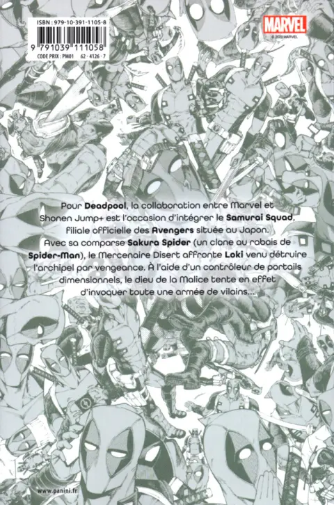 Verso de l'album Deadpool Samurai 2