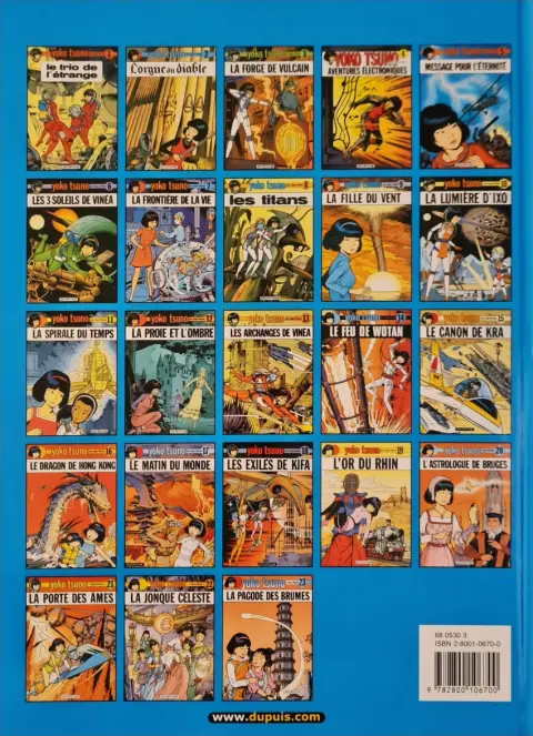 Verso de l'album Yoko Tsuno Tome 5 Message pour l'éternité