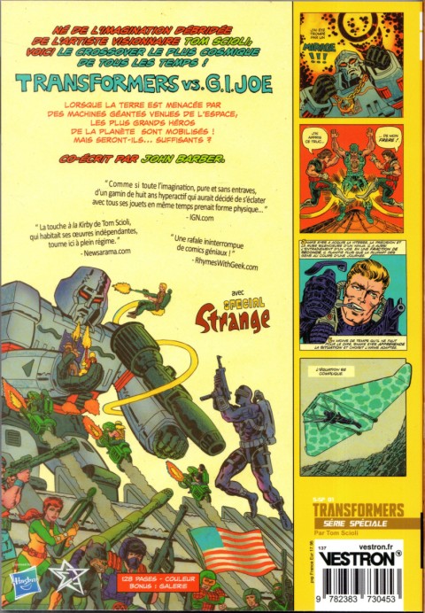 Verso de l'album Transformers VS G.I Joe Tome 1