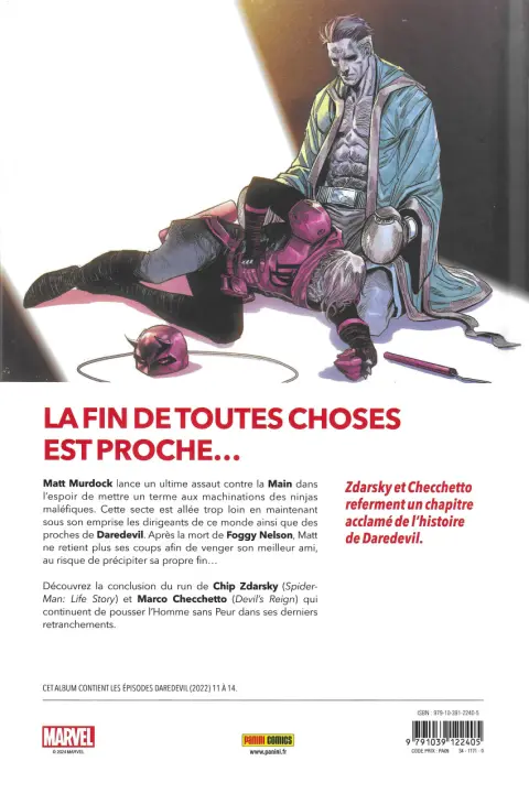 Verso de l'album Daredevil - Le poing rouge (III)