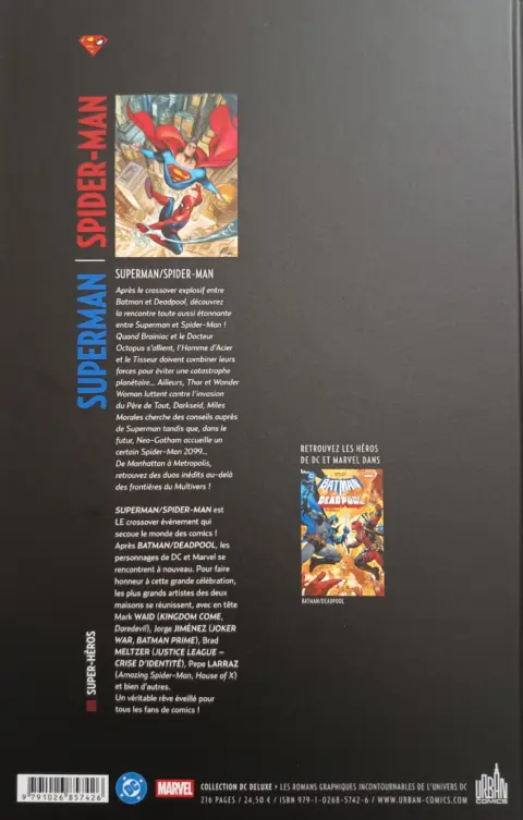 Verso de l'album Superman Spider-Man