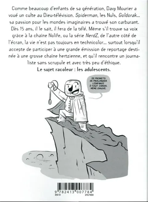 Verso de l'album Davy Mourier Davy Mourier vs La télévision