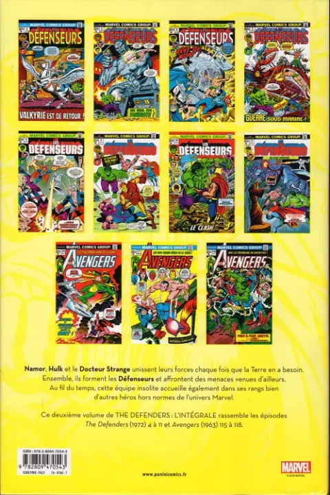 Verso de l'album The Defenders - L'intégrale Volume 2 1973