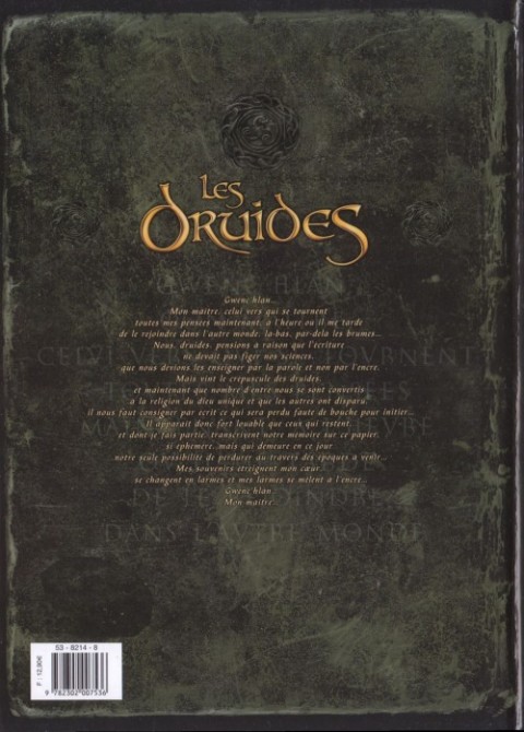 Verso de l'album Les Druides Tome 5 La pierre de destinée