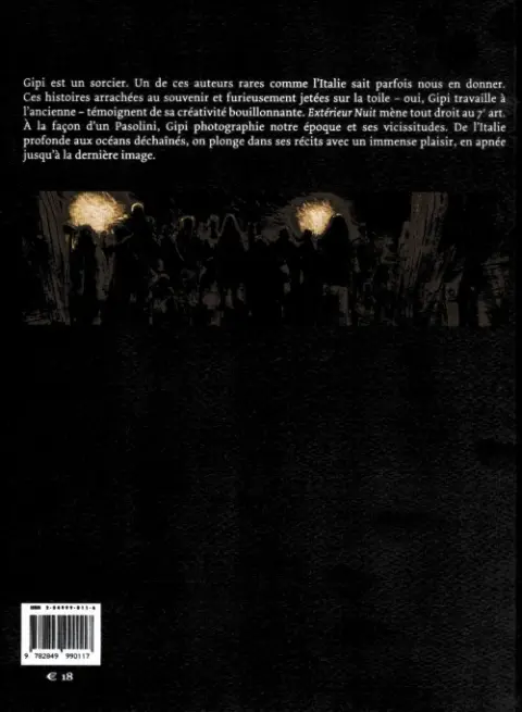 Verso de l'album Extérieur nuit