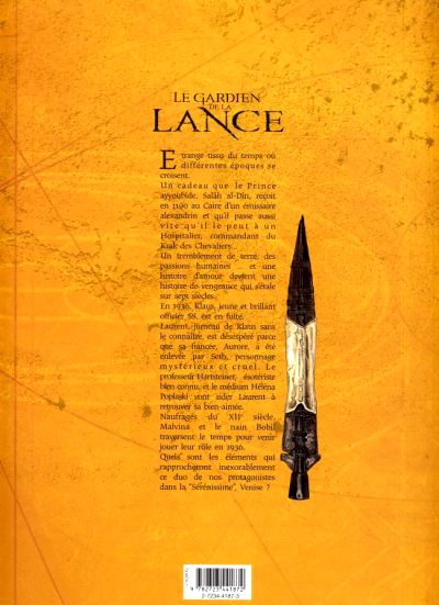 Verso de l'album Le Gardien de la Lance Tome 3 Le don de Salâh al -Dîn