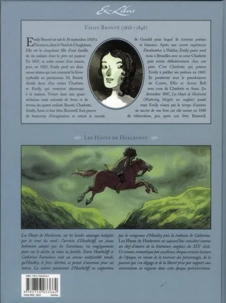 Verso de l'album Les hauts de Hurlevent, d'Emily Brontë