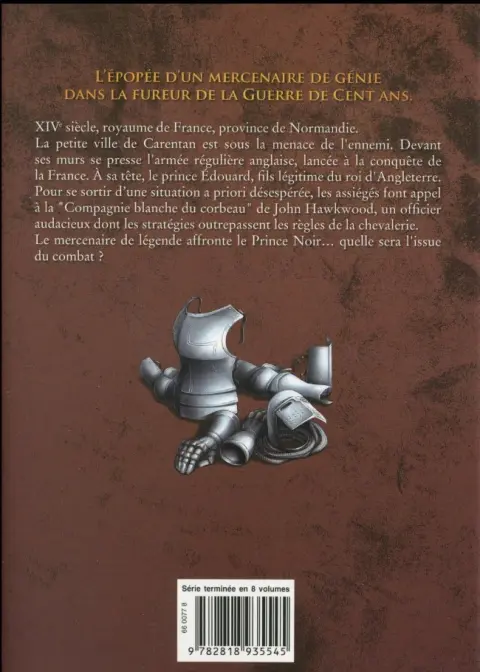 Verso de l'album Hawkwood : Mercenaire de la Guerre de Cent Ans 1