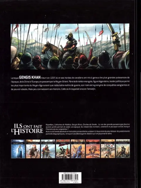 Verso de l'album Ils ont fait l'Histoire Tome 6 Gengis Khan