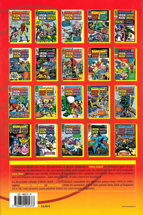 Verso de l'album Iron Man - L'Intégrale Tome 2 1964-1966